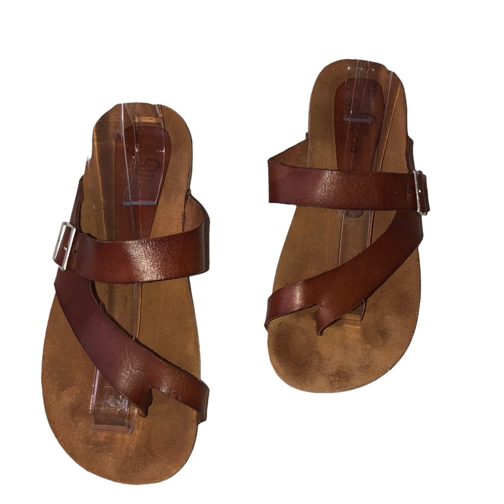 Yokonoa All Leather Made in Spain Toe Sandals; SZ 8 by Measurement Summer Shoe